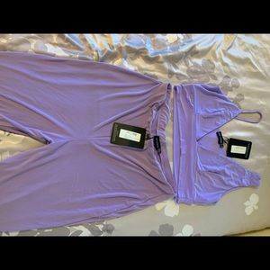 Lilac high waist Slinky 2 piece